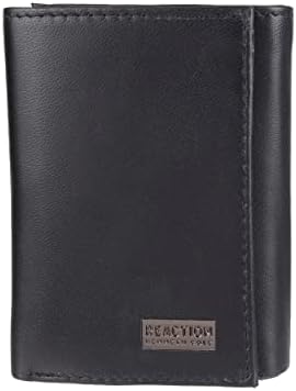 Kenneth Cole REACTION Men's Wallet - RFID Genuine Leather Slim Trifold with ID Window and Card Slots | RFID