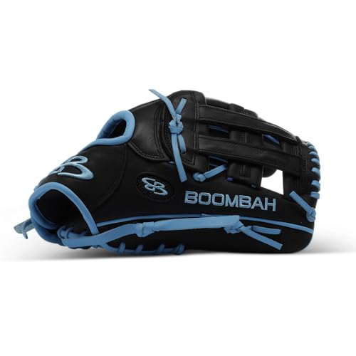 Boombah Softball Fielding Glove-B4 H-Web Black/Columbia Blue - Size RHT-13