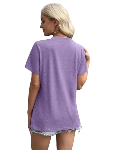 Image of XIEERDUO Womens Summer Tops 2026 Pleated Round Neck Short Sleeve Shirts Business Casual