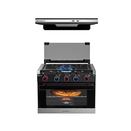 CAMPLUX RV Propane Range 17 Inches and 22 Inches RV Range Hood Combo