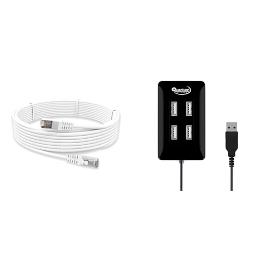 Image of Quantum RJ45 Ethernet Patch /LAN Cable with Gold Plated Connectors Supports Upto 1000Mbps -32Feet (10