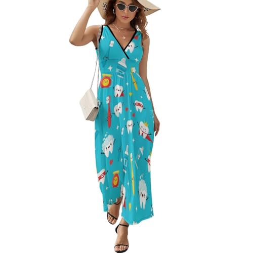 AKNJFLSSN Summer Casual Blue Tooth Cute Dentist Dental Teeth Tools