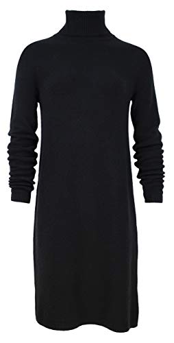 J. Crew Women's Super-Soft Turtleneck Sweater Dress (Large) Black