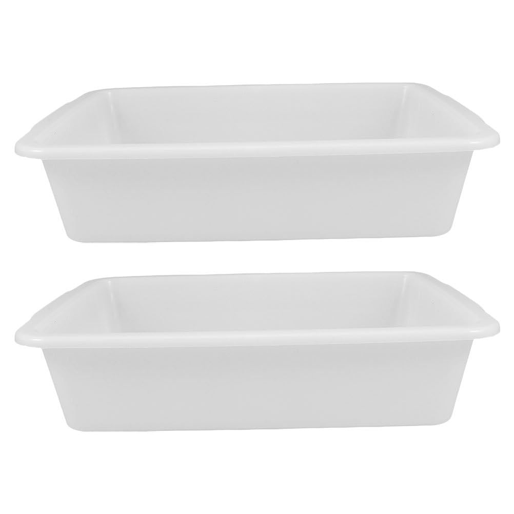 2 Pièces Plateau de Laboratoire bac de Rangement bac de Stockage de Produits Chimiques à Produits Chimiques en Plastique Plateau de Rangement Cuvette de Laboratoire Blanche