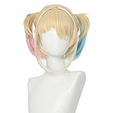 Harley Quinn Perücke: Hochwertige Perücken können Sie Film-Charaktere perfekt zurückkehren, und die Harley Quinn Perücke lässt Sie der Fokus auf der Halloween-Party.