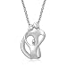 Sterling Silver Family Pendant Necklace, 18"