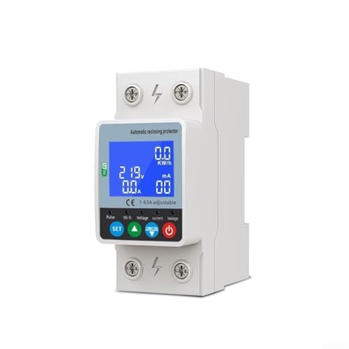 Disyuntor WiFi inteligente 63A con monitor de energía y protección sobretensión