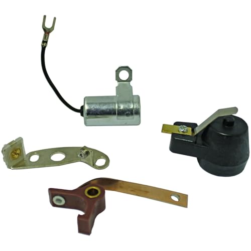 OEG Parts New Ignition Tune Up Kit Compatible With Ford Tractors 9N 8N 2N (Heavy Duty Point Set, Condenser and Rotor Included) A0NN12107AP, A0NN12300A, B2NN12200A, 105523