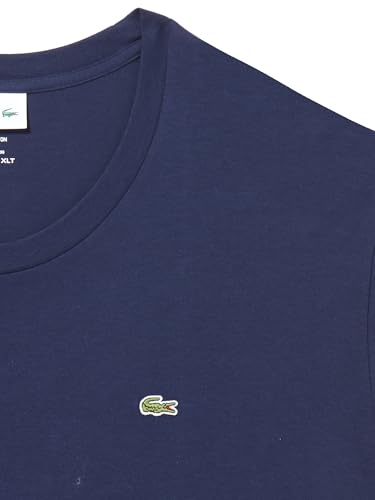 Image of Lacoste Men's Tall Fit V-Neck Short Sleeve Regular Fit Pima Cotton T-Shirt