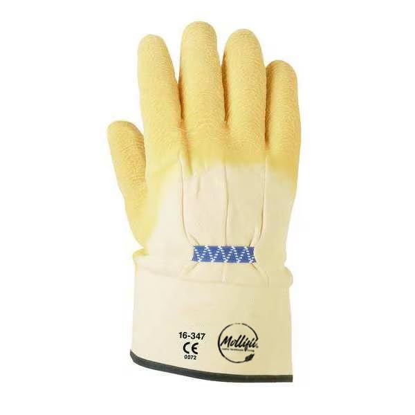 MOLLIFII Cut Resistant Coated Gloves, A2 Cut Level, Natural Rubber Latex, XL, 1 PR