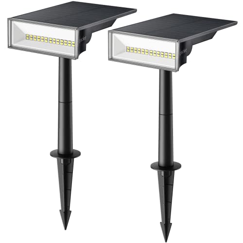 Consciot Solar Outdoor Lights, Solar Spot Lights Outdoor, 6500K Daylight Solar Lights Outdoor Waterproof, Solar Landscape Lights For Yard Garden Tree House,2 Pack #TOP8