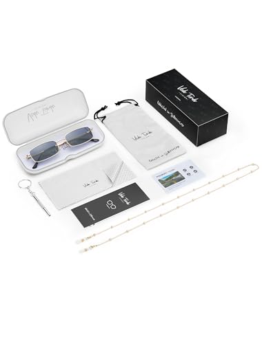 Image of Veda Tinda Vision Rectangle Sunglasses Womens Polarized Square Metal Frame Retro 90s 2000s Vintage y2k Sun Glasses for Women