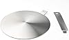 Heat Diffuser Stainless Steel Induction Adapter Plate Removable Handle Coffee Milk Cookware Induction Hob Heat Cooking Diffuser for Electric Stove 5.5inch #1
