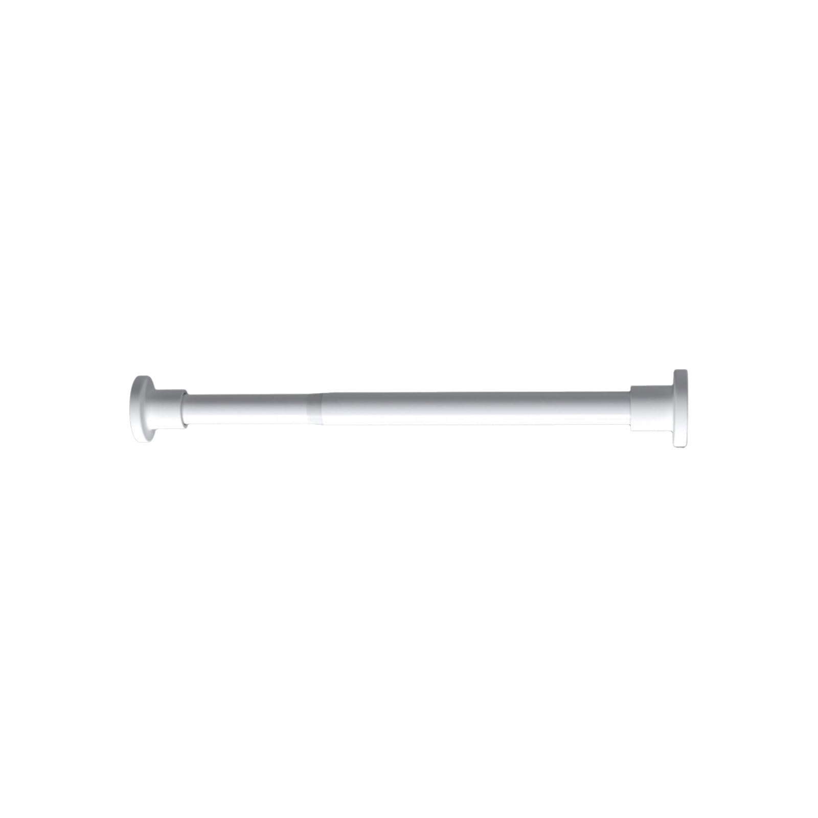 Adjustable Carbon Steel Shower Curtain Rod Telescopic Sturdy Multi-Purpose Balcony Wardrobe Hanging Rod stable(Wei�,55-85cm)