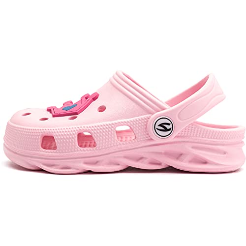 Bodatu Kids Clogs Home Garden Slip On Water Shoes For Boys Girls Indoor Outdoor Beach Sandals Children Classic Slippers Pink thumb #1