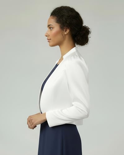 Image of Bolerose Formal Puff Sleeve Satin Bolero Jacket