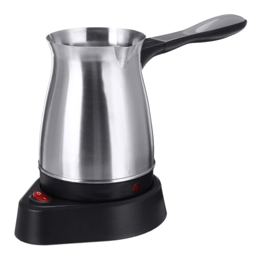 Image of Electric Kettle 500ml Stainless Steel Coffee Tea Milk Boiler with Detachable Base, Fast Heating Portable Mini Electric Kettle for Home Office Travel (Steel)