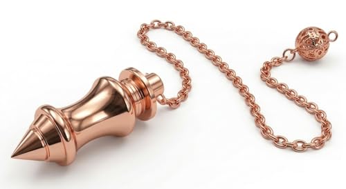 Image of Copper Cone Pendulum for Reiki Healing, Dowsing & Chakra Balancing - Divination, Meditation & Fortune Energy Cleansing Tool