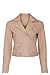 Slate & Willow Rent the Runway Pre-Loved Nude Classic Leather Moto Jacket, Brown, X-Large