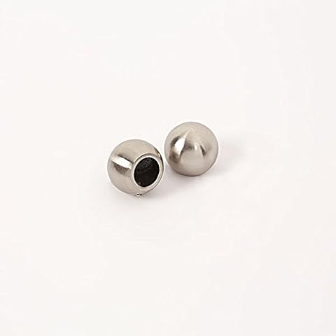 Ventanara® Endstücke für Gardinenstange Kugel Edelstahloptik Durchmesser 16mm 2er Set Cover