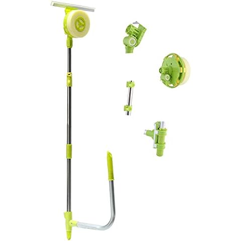 U Shape Telescopic High-rise Window Mirror Cleaning Glass Cleaner Dust Brush, New Window Cleaner Cleaning Brush Multi Glass Cleaner Mirrors Wiper Sponge Mop Clean Windows Dust Brush Cover