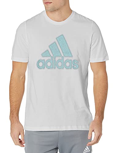 adidas Men's Ignite Badge of Sport Tee, Solid Grey, Medium