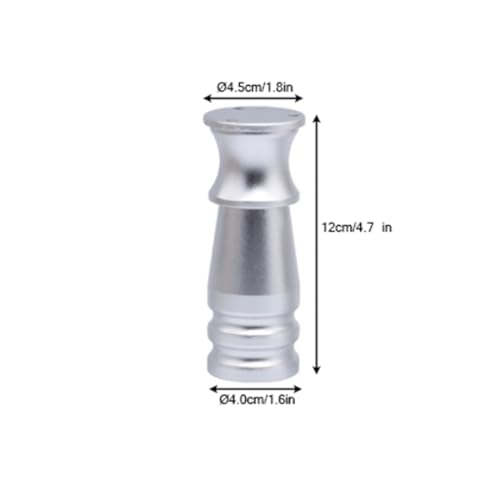 Runde eloxierte Aluminium-Oberfläche, 8–15 cm Höhe, 4 Stück, für Sofas, Tische und Heimdekoration, Upgrade (Silber, 12 cm)