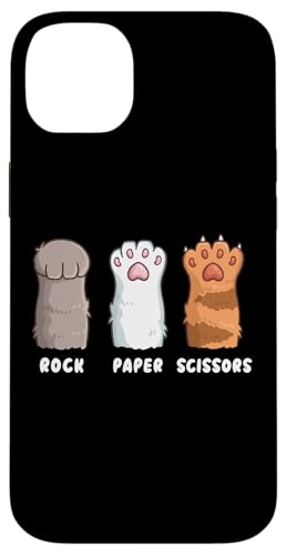 iPhone 14 Plus Cat Lover Cat Owner Funny Cat Rock Paper Scissors Case