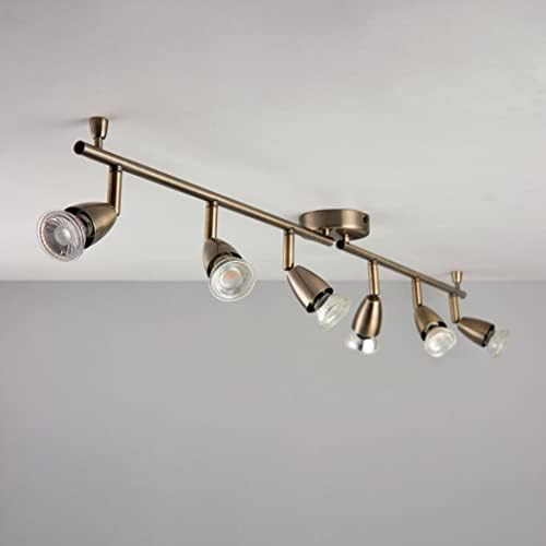 Saxby Amalfi 50W 6 Light Antique Brass Decorative Commercial Domestic Adjustable Spotlight Bar