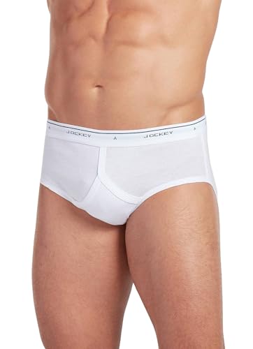Jockey Men's Underwear Classic Low Rise Brief - 12 Pack, White, 343