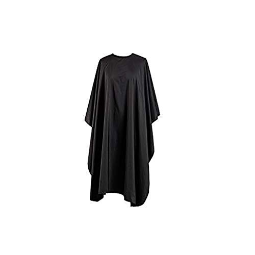 Preisvergleich Produktbild Lenfesh Friseurumhang Schwarz Haarschneideumhang Cape Unisex Professionell Friseure Kleid Outfits für zum Schneiden, Färben und Dauerwellen Haarschneideumhang für Salons Zuhause