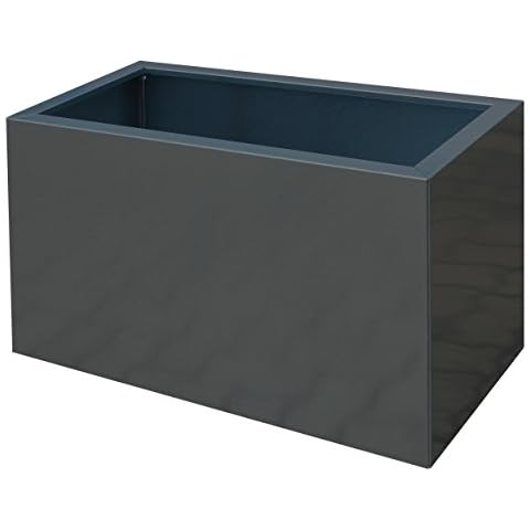 Palatino Exclusive Line Hochbeet/Pflanzkübel Lotte aus verz. Stahl Anthrazit 100 x 40, Tiefe 50 cm Cover