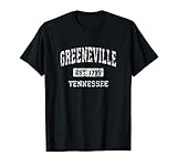Greeneville Tennessee TN Vintage Sports Established Design T-Shirt