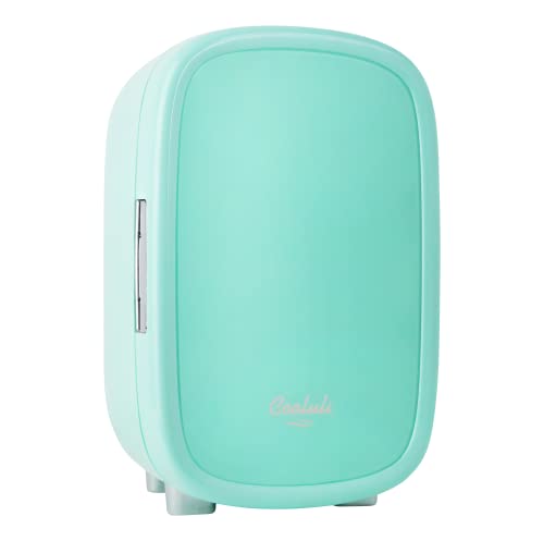 Cooluli Beauty Fridge for Skin Care - 12 Liter Mint Green Personal Mini Fridge for Bedroom & Bathroom - Ideal for Skincare, Makeup & Cosmetic Products Storage - for Women & Teen Girls Room