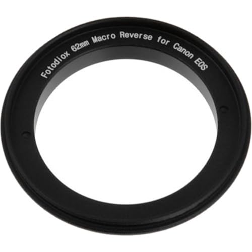 Image of Fotodiox 62mm Macro Reverse Mount Adapter for Canon EOS 1D, 1DS, Mark II, III, IV, 1DC, 1DX, D30, D60, 10D, 20D, 20DA, 30D, 40D, 50D, 60D, 60DA, 5D, Mark II, Mark III, 7D, Rebel XT, XTi, XSi, T1, T1i