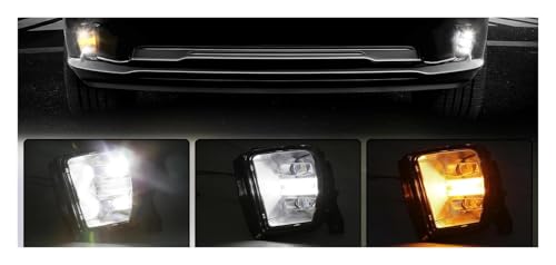 Feux antibrouillard à LED Dodge Ram 1500 2013-2018 clignotant blanc jaune DRL - 2