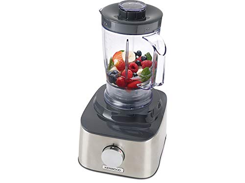 Kenwood Electrodomésticos Multipro Compact FDM304SS, Robot de cocina, potente recipiente de trabajo de 2,1 l, accesorio de mezcla acrílico, cortador de cubos, carcasa de metal, 800 W, color plateado