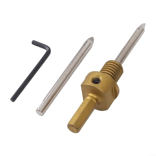 Dolvitrny Adattatore per trapano filettato M14 per smerigliatrice angolare, punta da trapano centrale per foro di brasatura con asta di posizionamento, adattatore in acciaio per strumenti di apertura