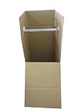The Boxery Heavy Duty Double Wall Wardrobe Boxes 20x20x45'' 3 Sets