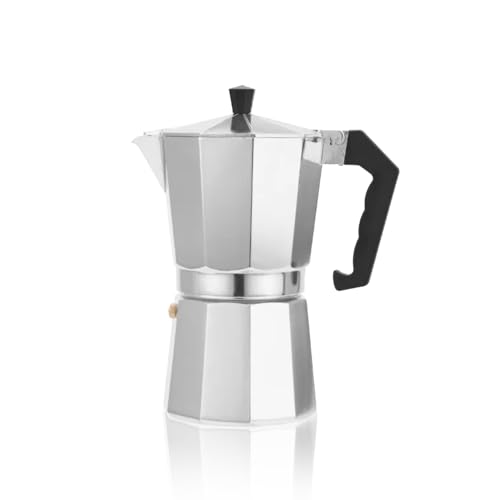 HOME SOLAZZIA Cafetera Italiana Aluminio, Cafetera Moka 6/9 / 12 Tazas (6 Tazas 300ML) HOME SOLAZZIA Cafetera Italiana Aluminio, Cafetera Moka 6/9 / 12 Tazas (6 Tazas 300ML)