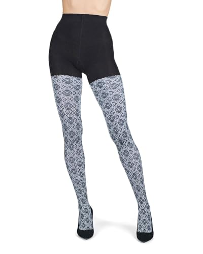 MeMoi Diamond Pattern Swirl Cotton Blend Women's Sweater Tights