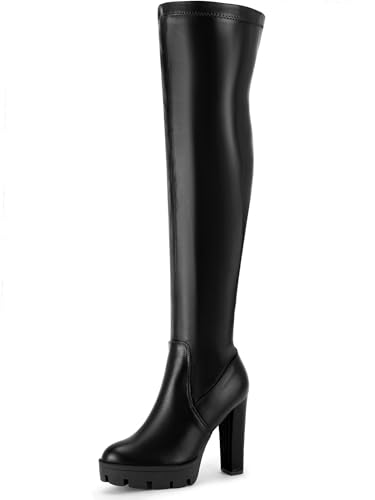 Perphy Thigh High Boot Chunky Heels Over the Knee High Platform Boots for Women