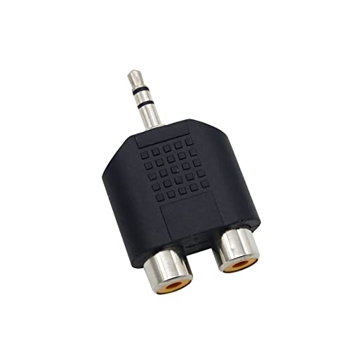 Image of Electronic Spices Single 3.5mm male to 2 RCA female dual splitter interface audio connector pack of 20pcs