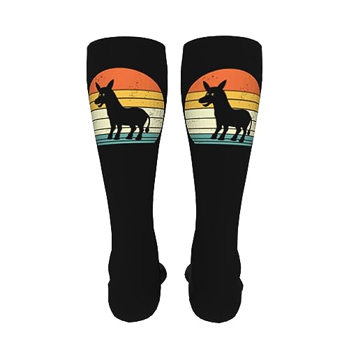 Vintage Donkey Knee High Socks For Women Long Tube Socks Athletic Compression Socks Unisex High Socks Girls4