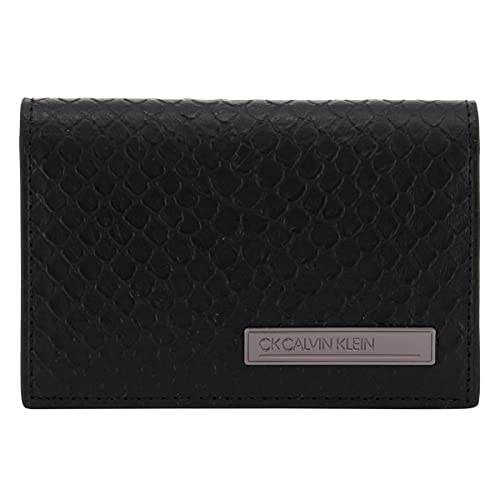 [シーケー カルバンクライン] 名刺入れ 本革 レザー Silica シリカ メンズ 812613 CK CALVIN KLEIN 牛革 【01】ブラック