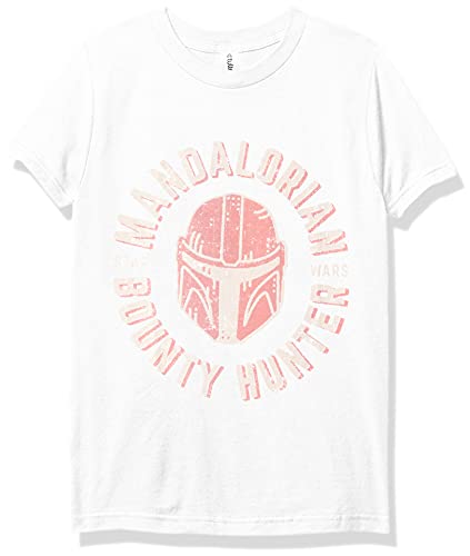 T-shirt Star Wars garçon blanc en coton manches courtes top Mandalorian