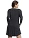 LARACE Women's Casual Loose 3/4 Sleeve Simple Plain Swing Flowy T-Shirt Dresses（3X, Black