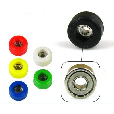 SPITBOARDS Fingerboard Bearing Wheels, CNC Polyurethane, Set of 4 Finger Skate Wheels (Blue)