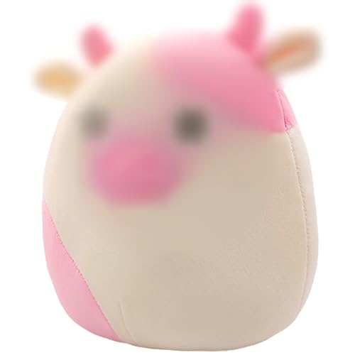 Syijupo Vaca de Peluche de Juguete, 20cm Kawaii Peluche Vaca Animales, Muñecas de Animales Suaves Juguetes para Niños Regalo de Muñeca de Vaca de Peluche (Rosa)