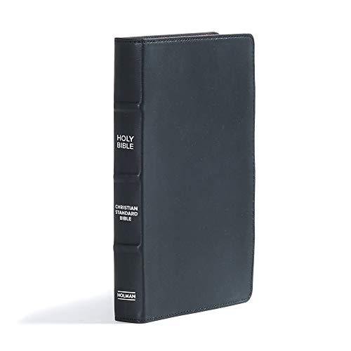 CSB Ultrathin Reference Bible, Black Premium Leather